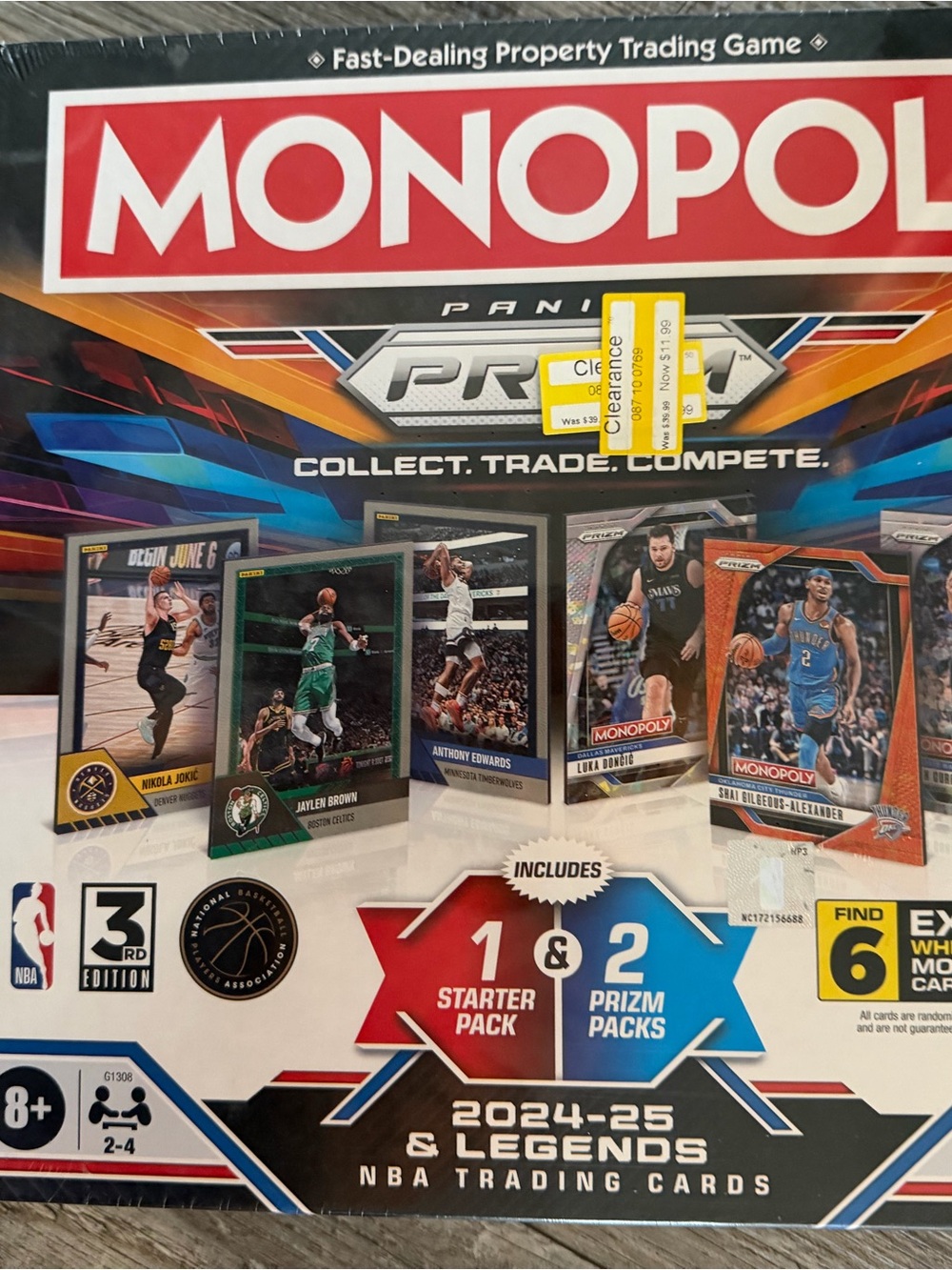 x Panini Prizm 2024-25 NBA Trading Card Starter & Prizm Pack - Red Accents